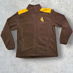 Wyoming Cowboys Gear For Sports Fleece Jacket Men’s M Brown Gold Full Zip